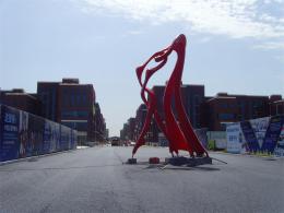 hj1734 不銹鋼雕塑—舞_青島國際服裝城不銹鋼雕塑、石雕、玻璃鋼雕塑_濱州宏景雕塑有限公司